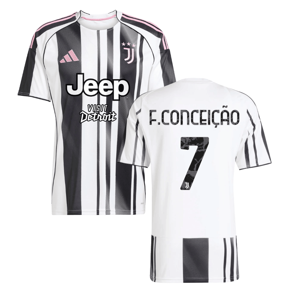 Francisco Conceicao 7 Juventus 2025-26 Home Men Jersey - White