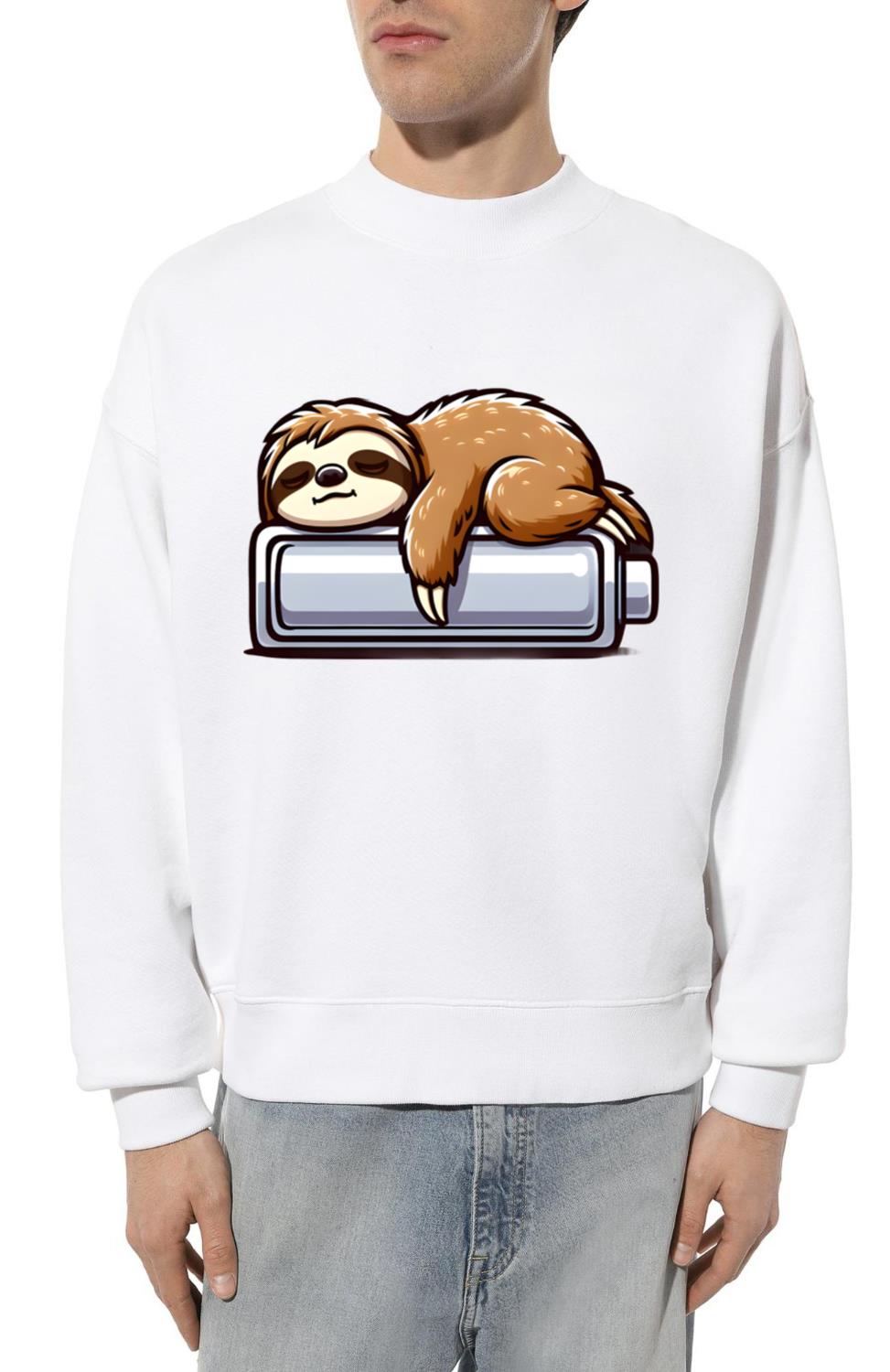 Funny Sloth Design Loading – Low Battery - Unisex Sweatshirt