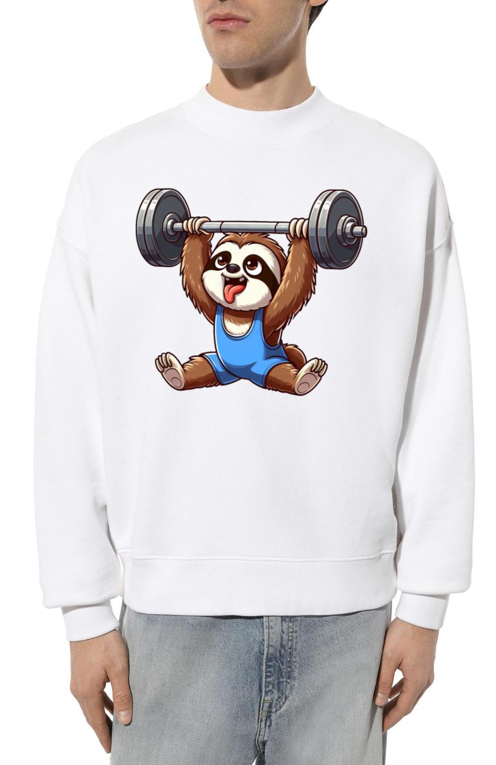 Funny Sloth Dumbbells Workout Fitness Sloth - Unisex Sweatshirt