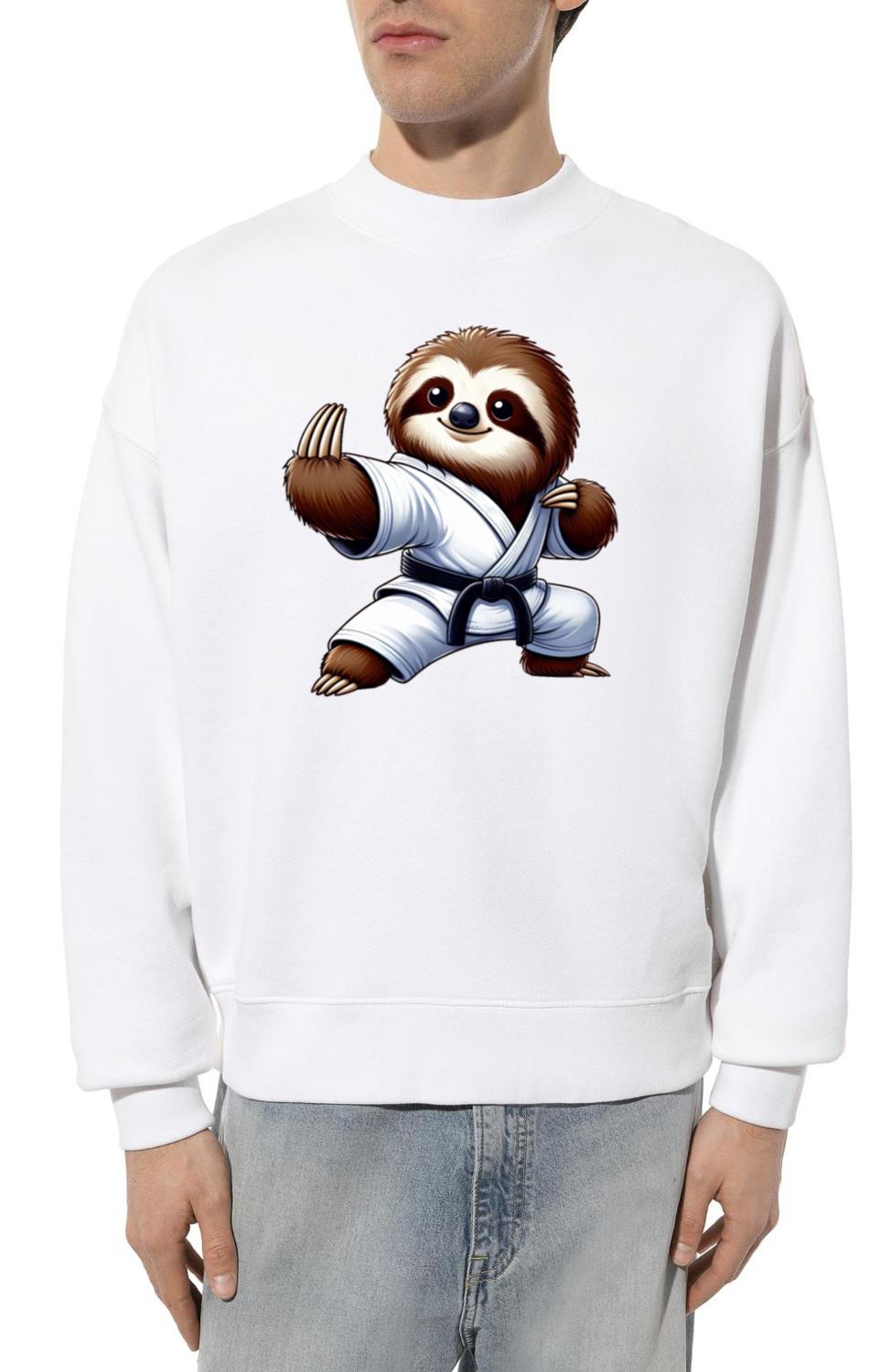 Funny sloth karate martial arts Japanese fighting - Unisex Sweatshirt