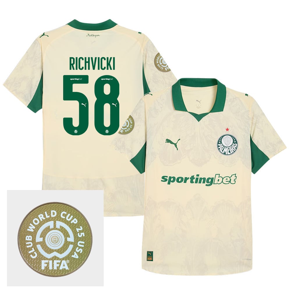 Gabriel Richvicki 58 SE Palmeiras x KidSuper 2025/26 FIFA Club World Cup 25 USA Patch Men Jersey - Yellow