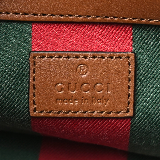 GG Supreme Monogram Emblem Small Tote Bag Beige Dark Brown - Image 6