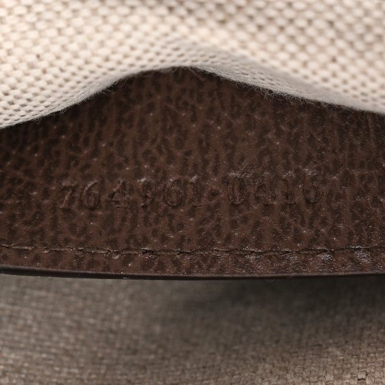 GG Supreme Monogram Textured Dollar Calfskin Web Mini Ophidia Envelope Shoulder Bag Beige Ebony - Image 7