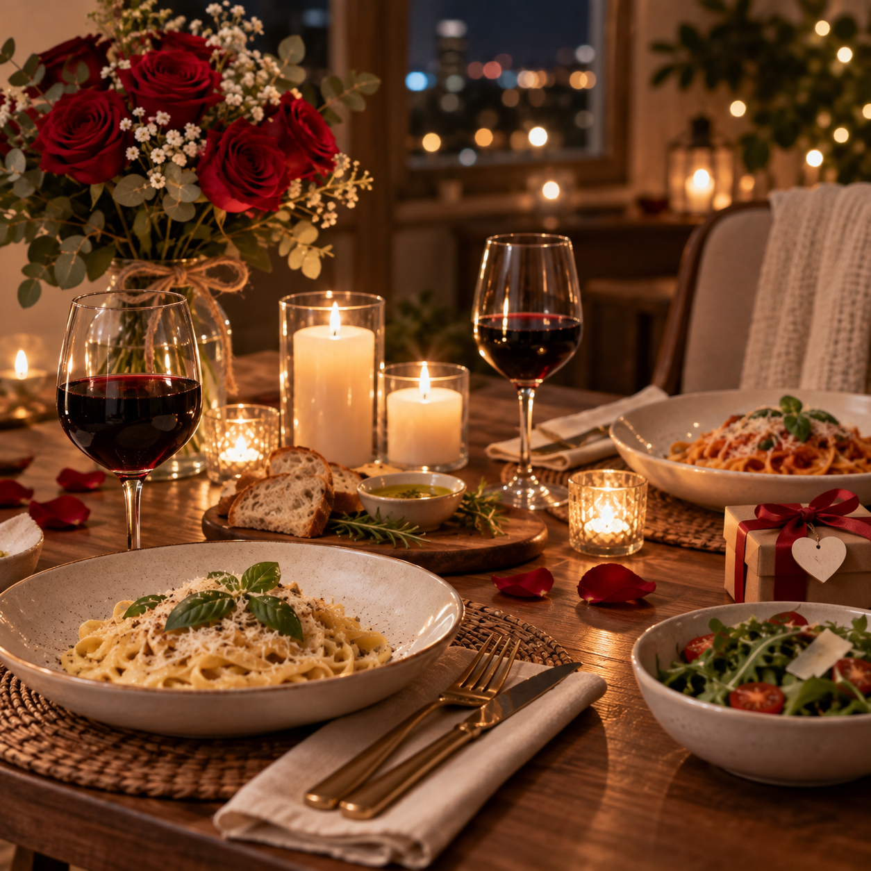 Gift for 1 month anniversary: Romantic Surprise Dinner for Girlfriend