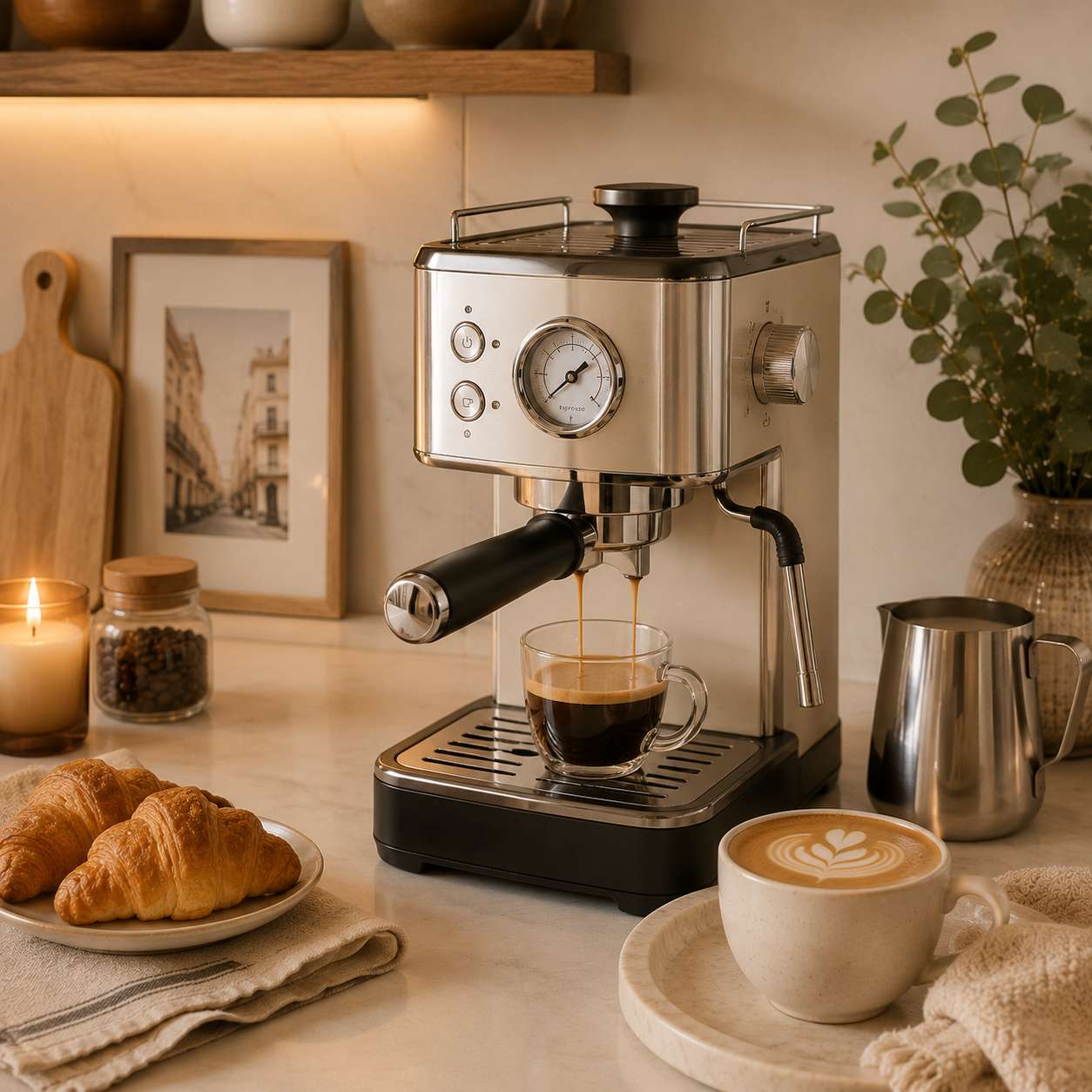 Compact Italian Espresso Machine