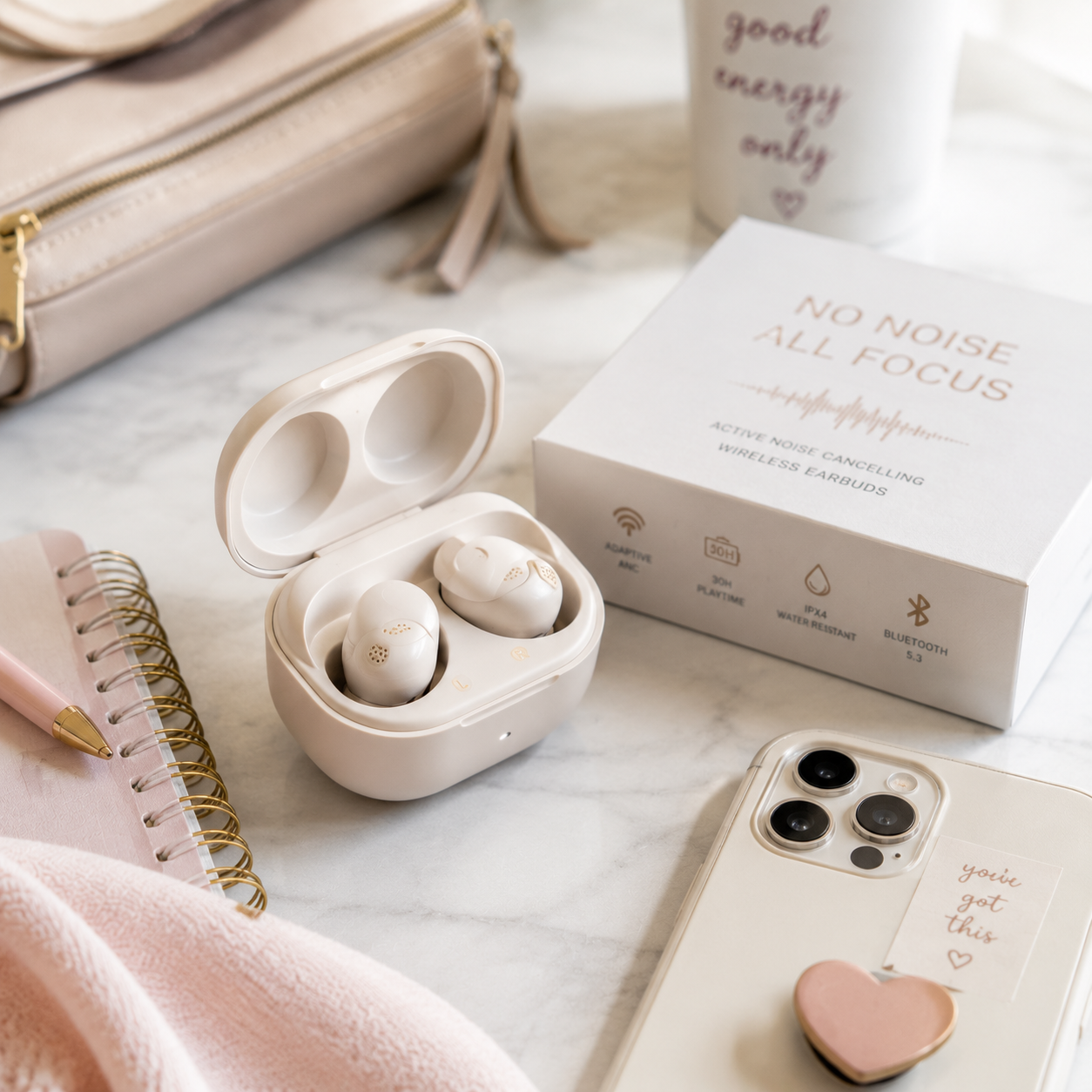 Active Noise-Canceling Wireless Earbuds