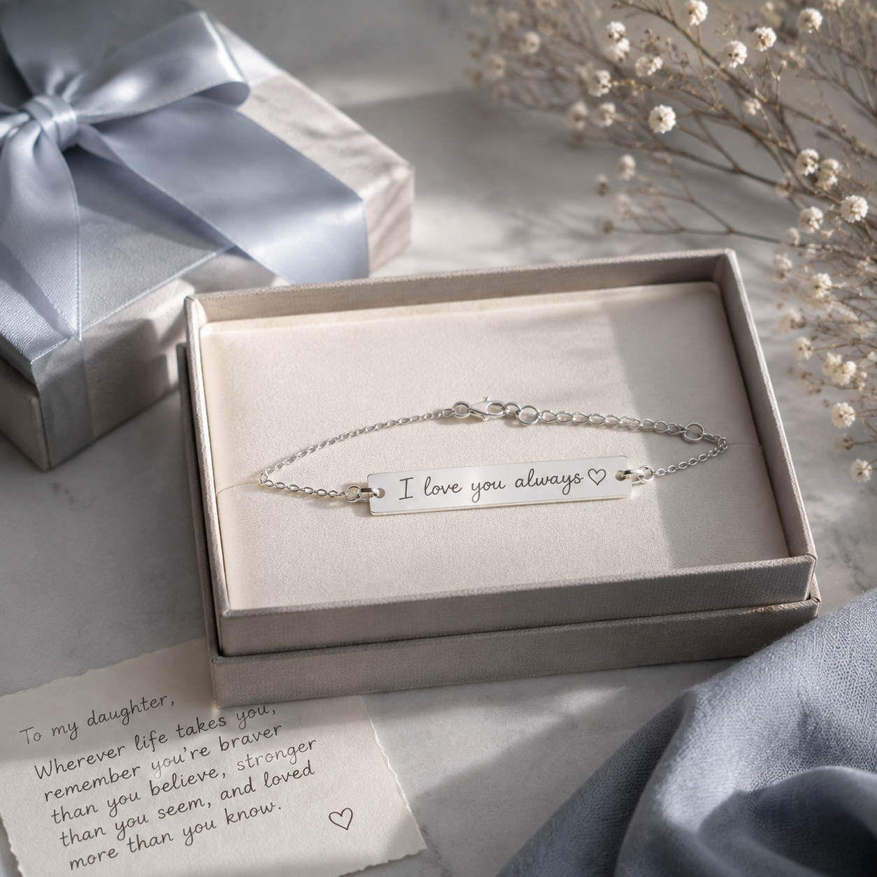 Laser-Engraved Handwriting Bracelet