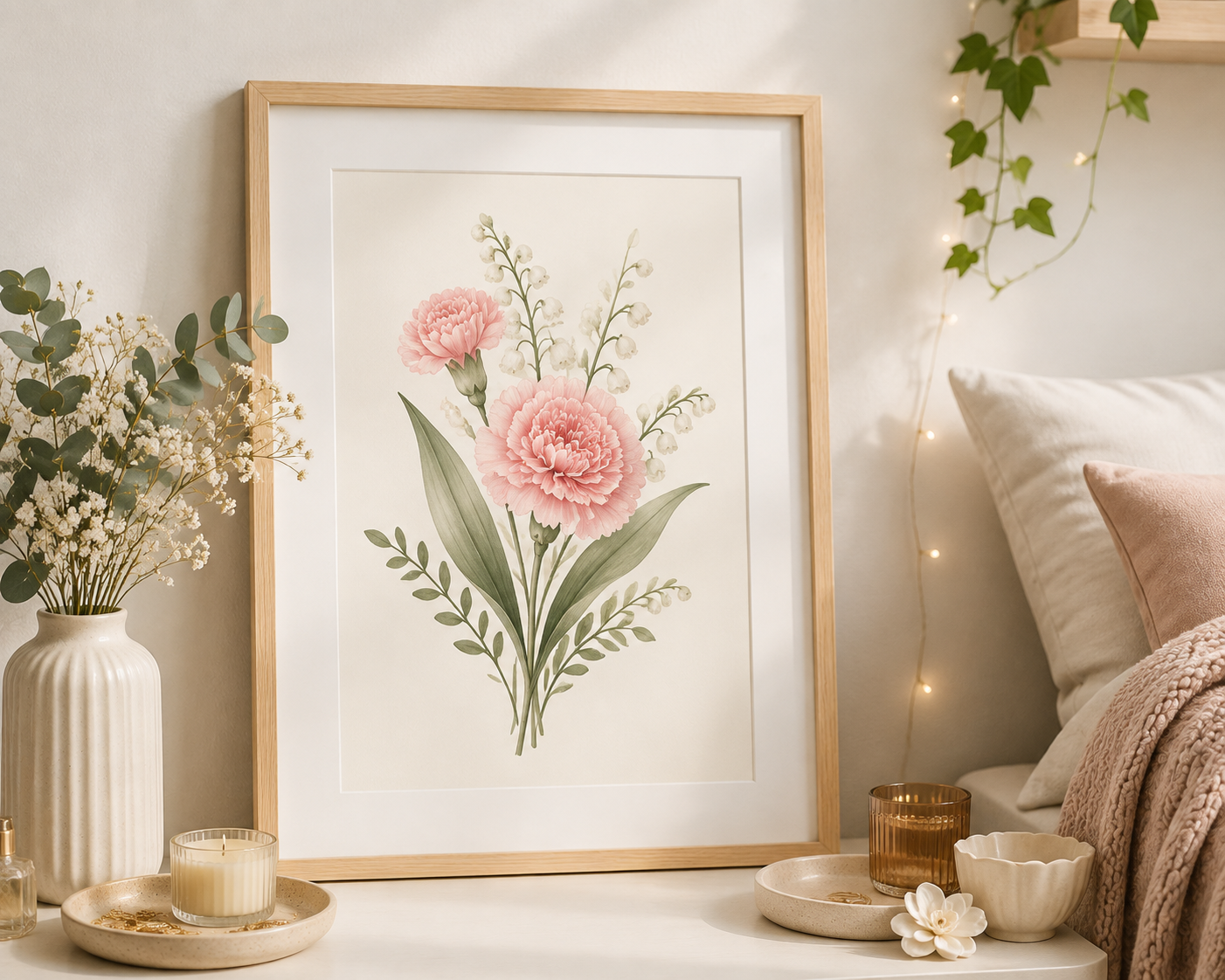 Custom Birth Month Flower Art