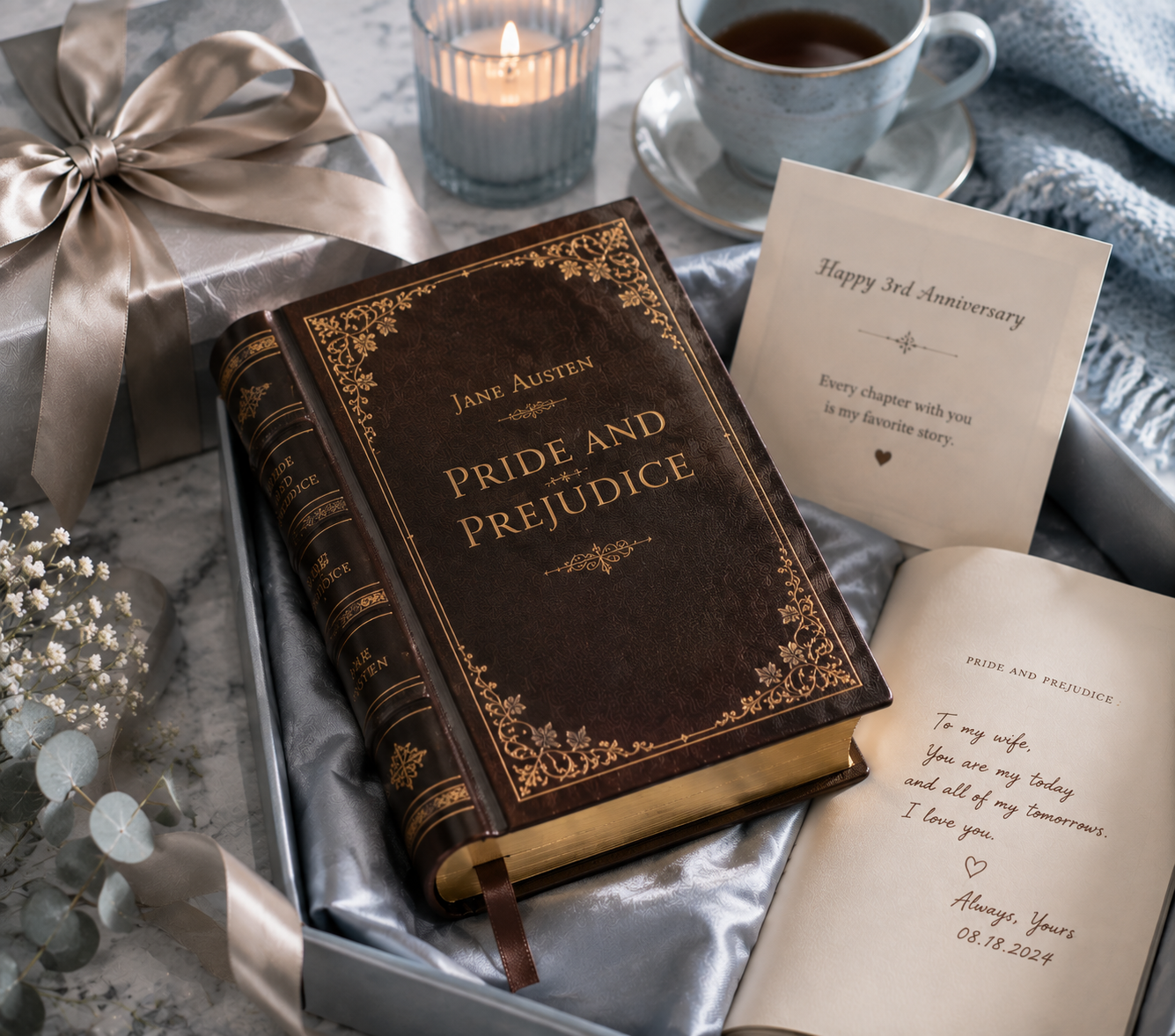 3rd Anniversary Gifts: Leather-Bound Edition of Her Favorite Book