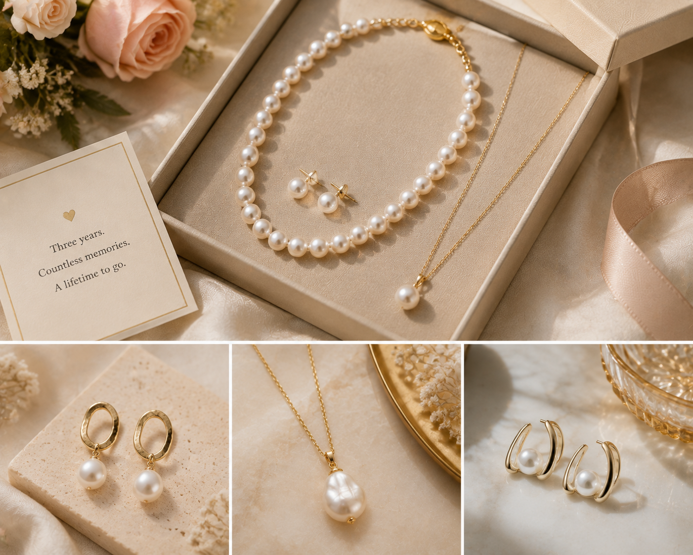 3rd Anniversary Gifts: Pearl Jewelry