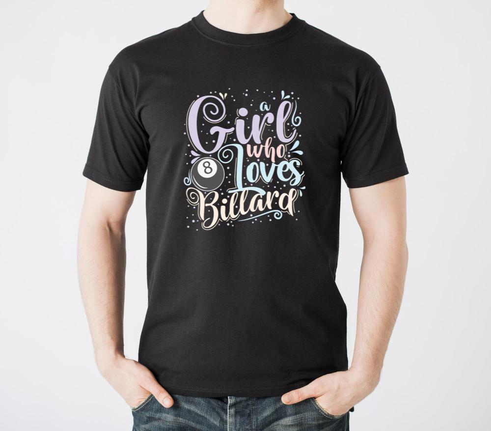 Girl who Loves Billiards - Unisex Standard T-Shirt