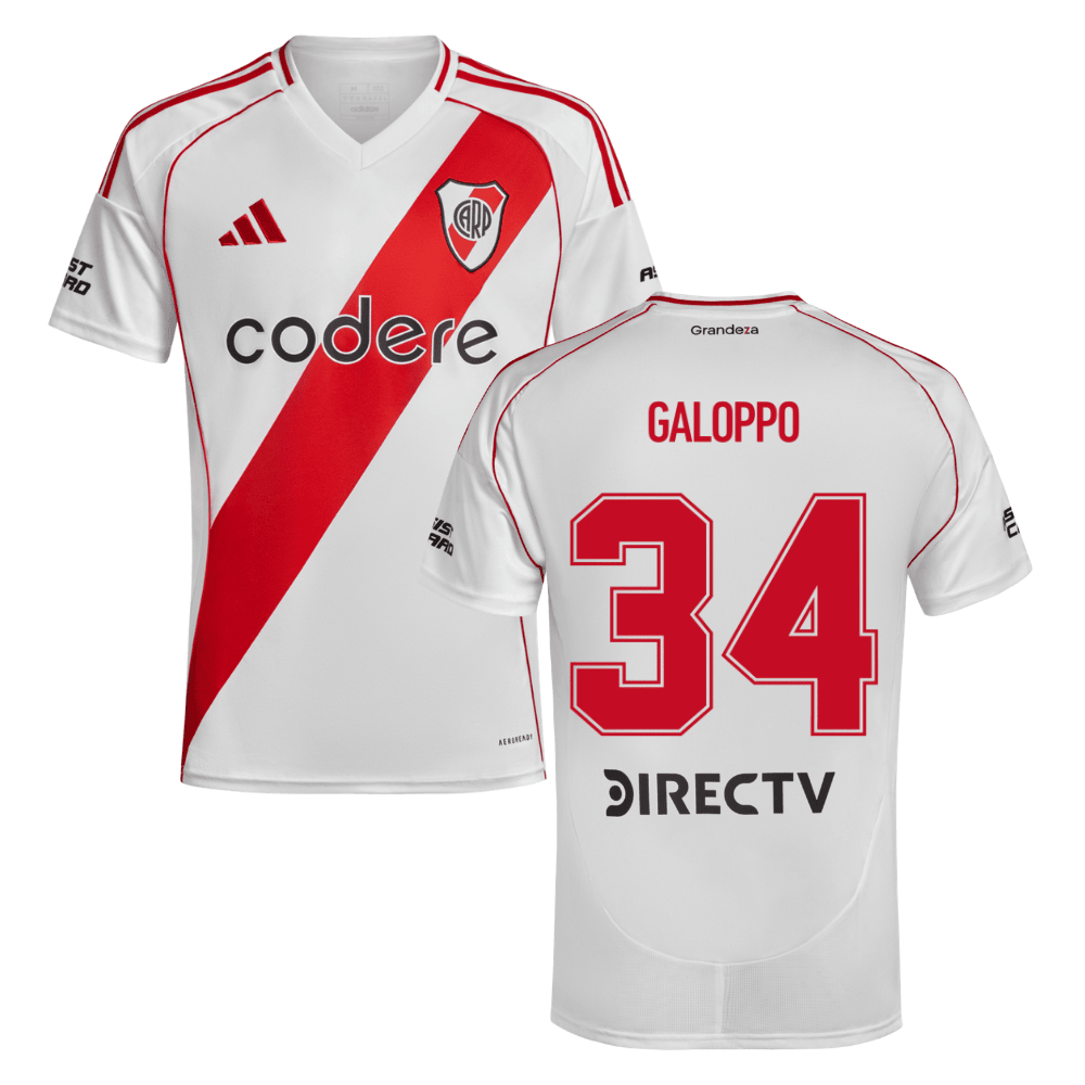 Giuliano Galoppo 34 River Plate 2024-25 Home Match Jersey - White