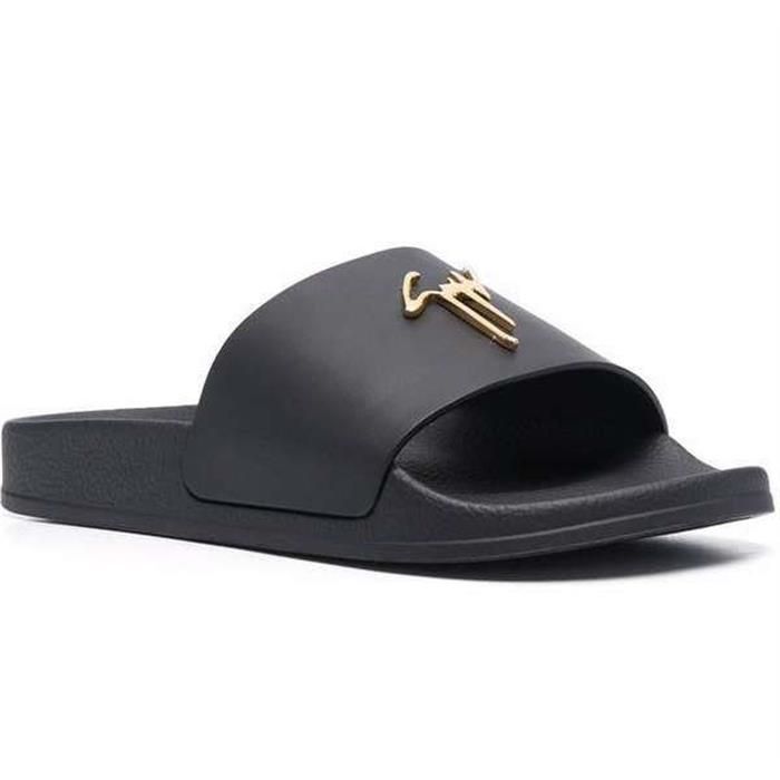 Giuseppe Zanotti Women's Gold Logo Slippers 22SS (SKU: 22SS111)