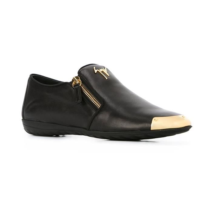 Giuseppe Zanotti Women's gold zipper loafer I66029
