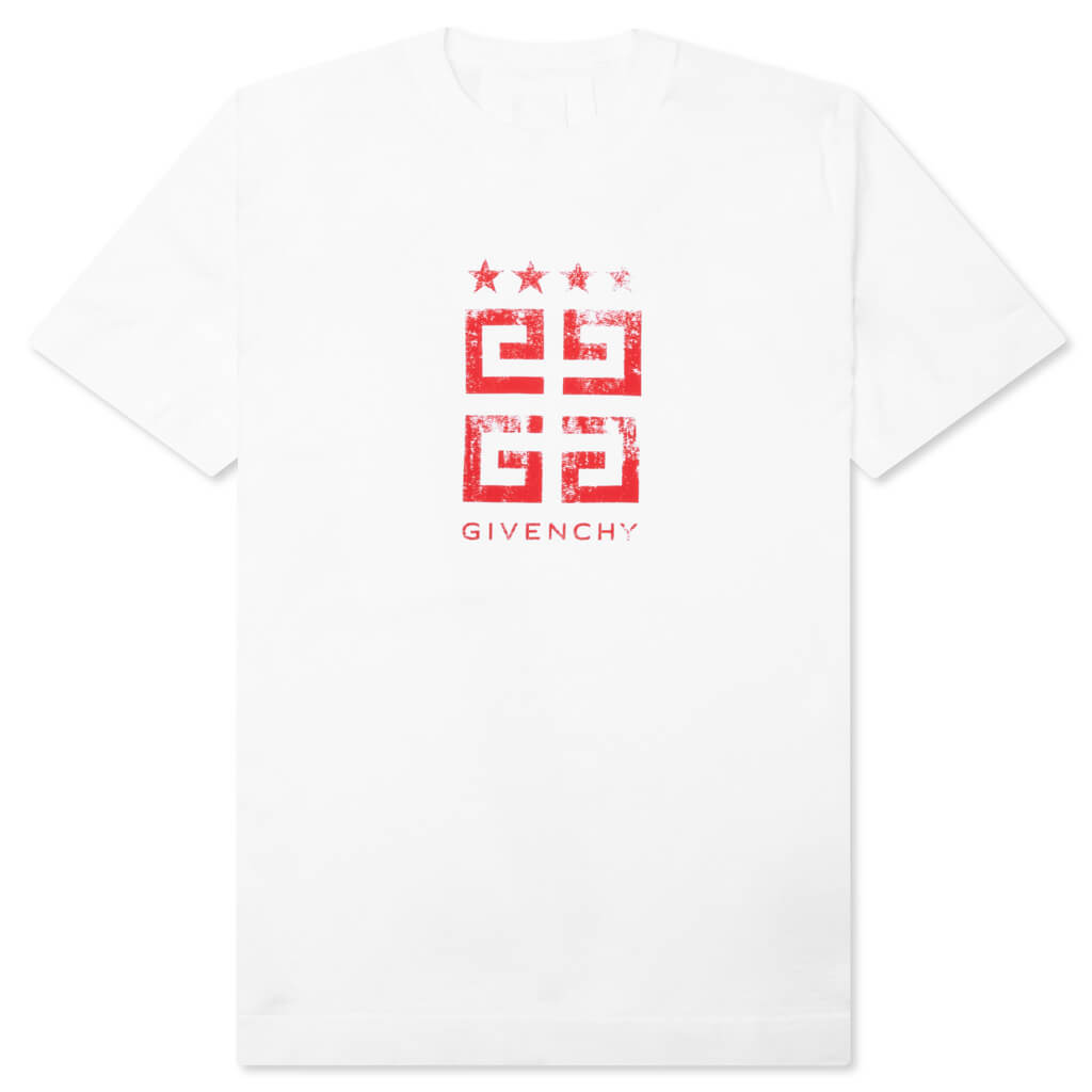 GIVENCHY 4G Stars T-Shirt - White/Red