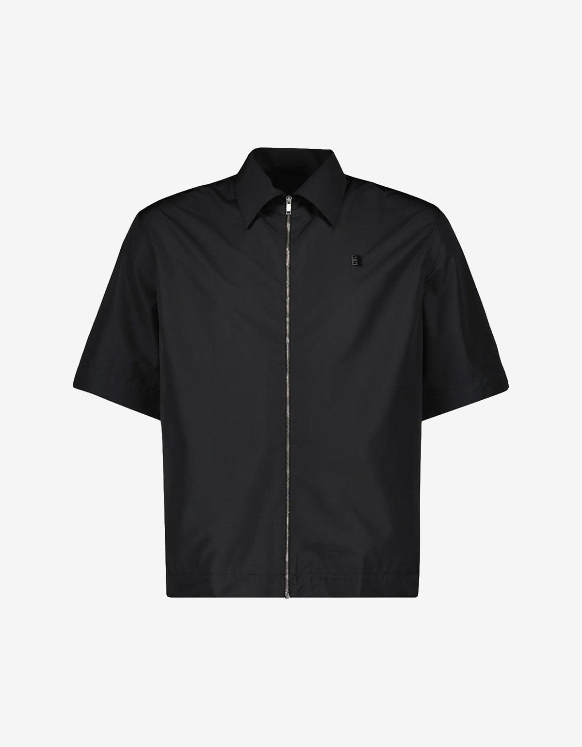 Givenchy Black 4G Plaque Zip Shirt