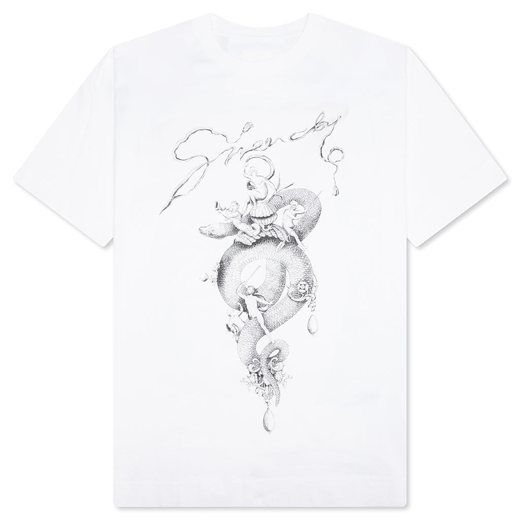 GIVENCHY Chandelier and Snake Print T-Shirt - White