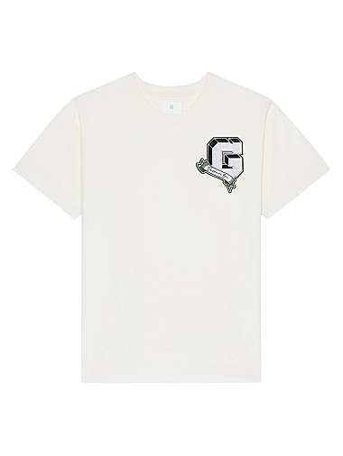 Givenchy College T-Shirt in Cotton Powder