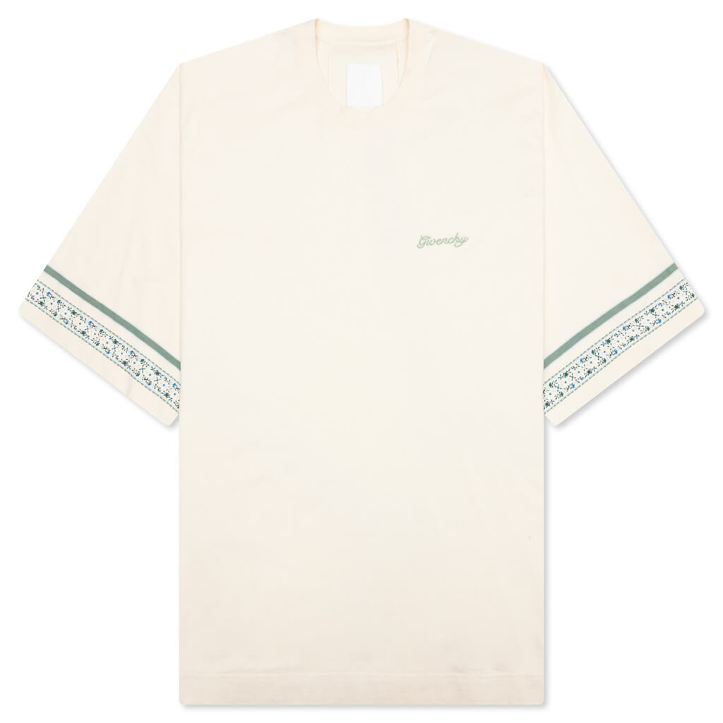 GIVENCHY Floral Detail Cotton T-Shirt - Ivory