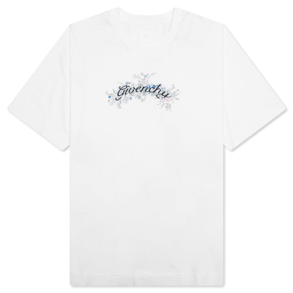 GIVENCHY Flowers Cotton T-Shirt - White