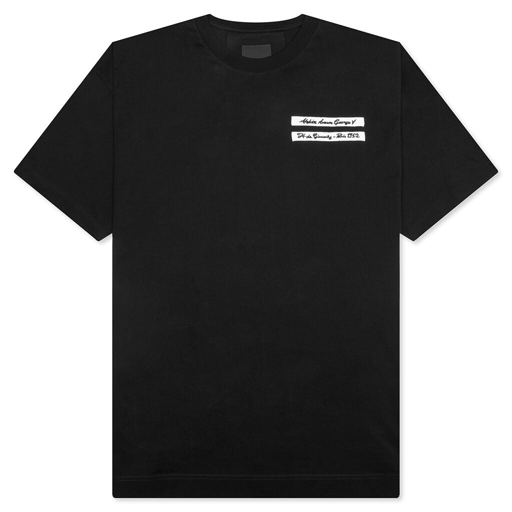 GIVENCHY Gros Grain in Cotton T-Shirt - Black