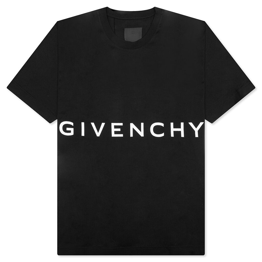 GIVENCHY Oversized Fit Reverse Logo T-shirt - Black