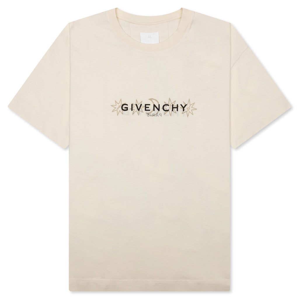 GIVENCHY Reverse Cotton with Tarot Print T-Shirt - Ivory