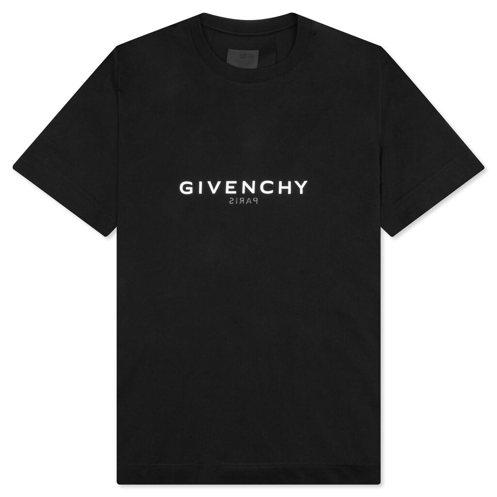 GIVENCHY Slim Fit Reverse Print T-Shirt - Black