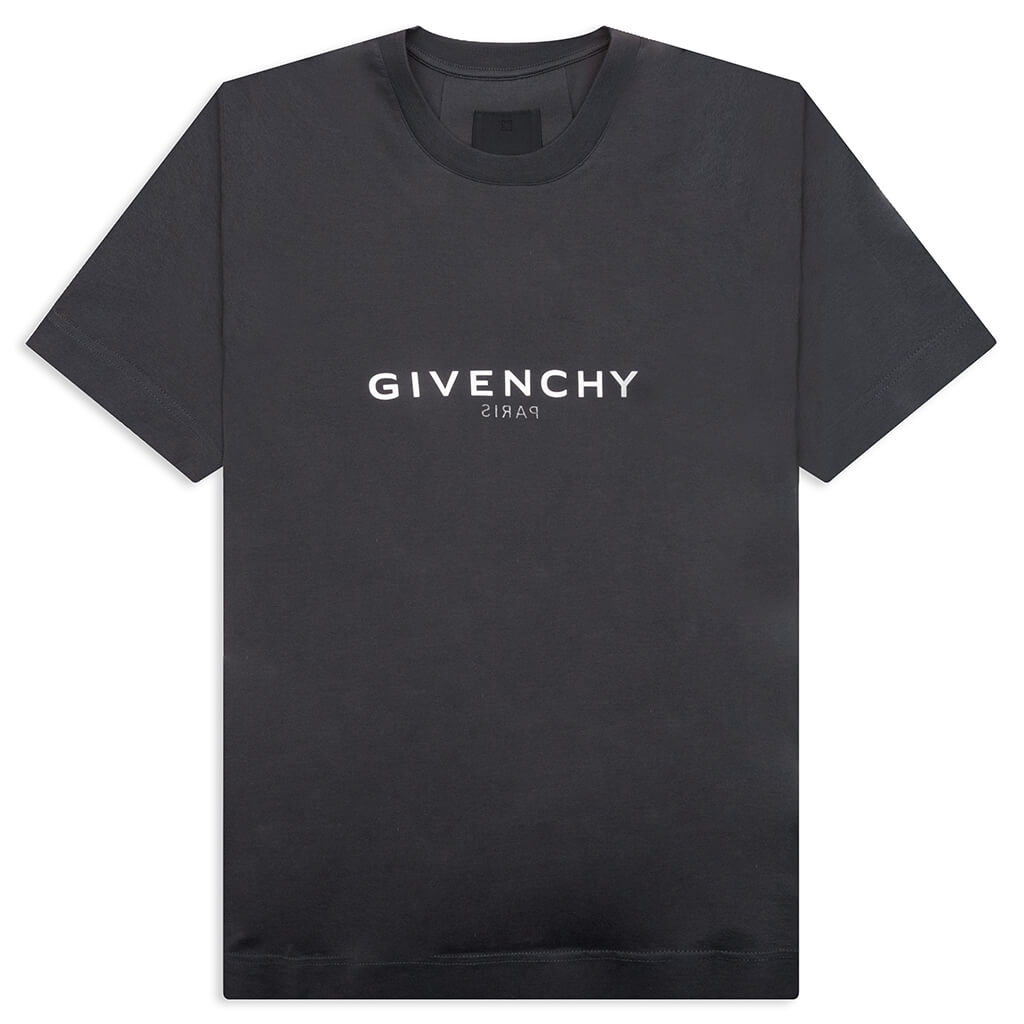 GIVENCHY Slim Fit Reverse Print T-Shirt - Charcoal