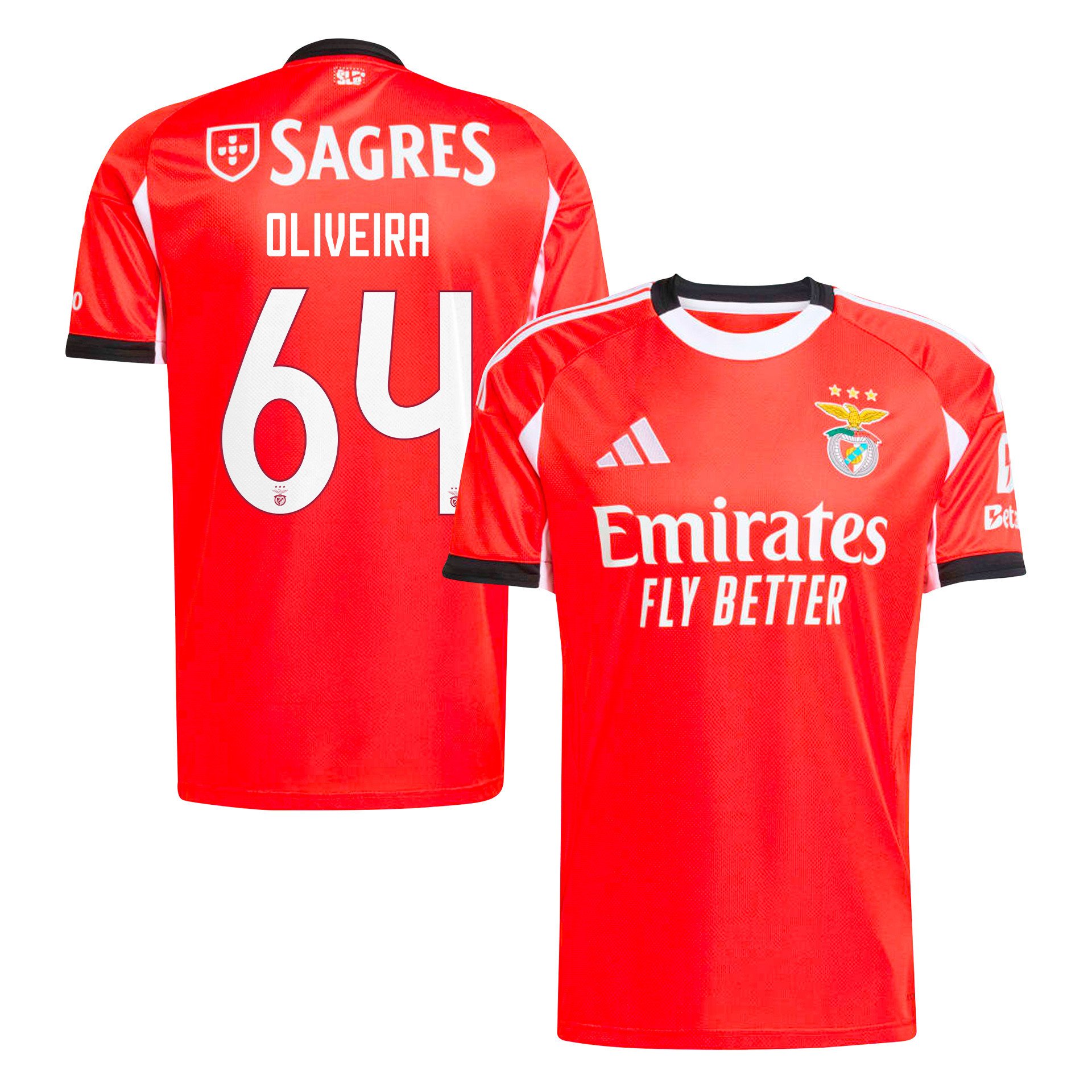 Gonalo Oliveira 64 SL Benfica 2025/26 Home Men Jersey - Red