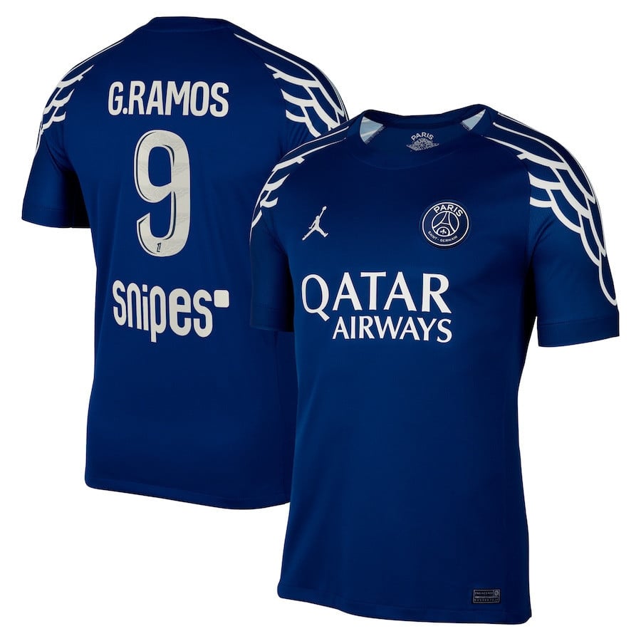 Gonalo Ramos 9 Paris Saint-Germain 2024/25 Fourth Men Jersey - Dark Blue