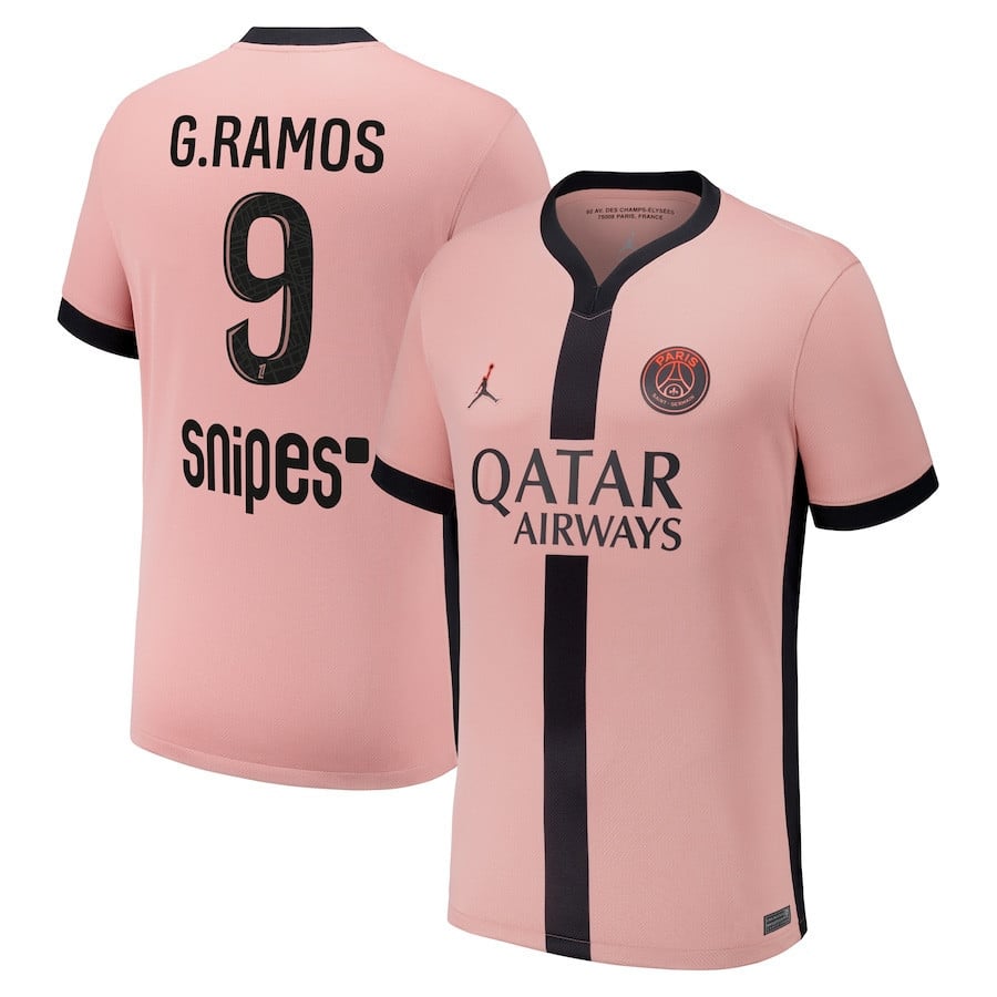 Gonalo Ramos 9 Paris Saint-Germain 2024/25 Third Men Jersey - Pink