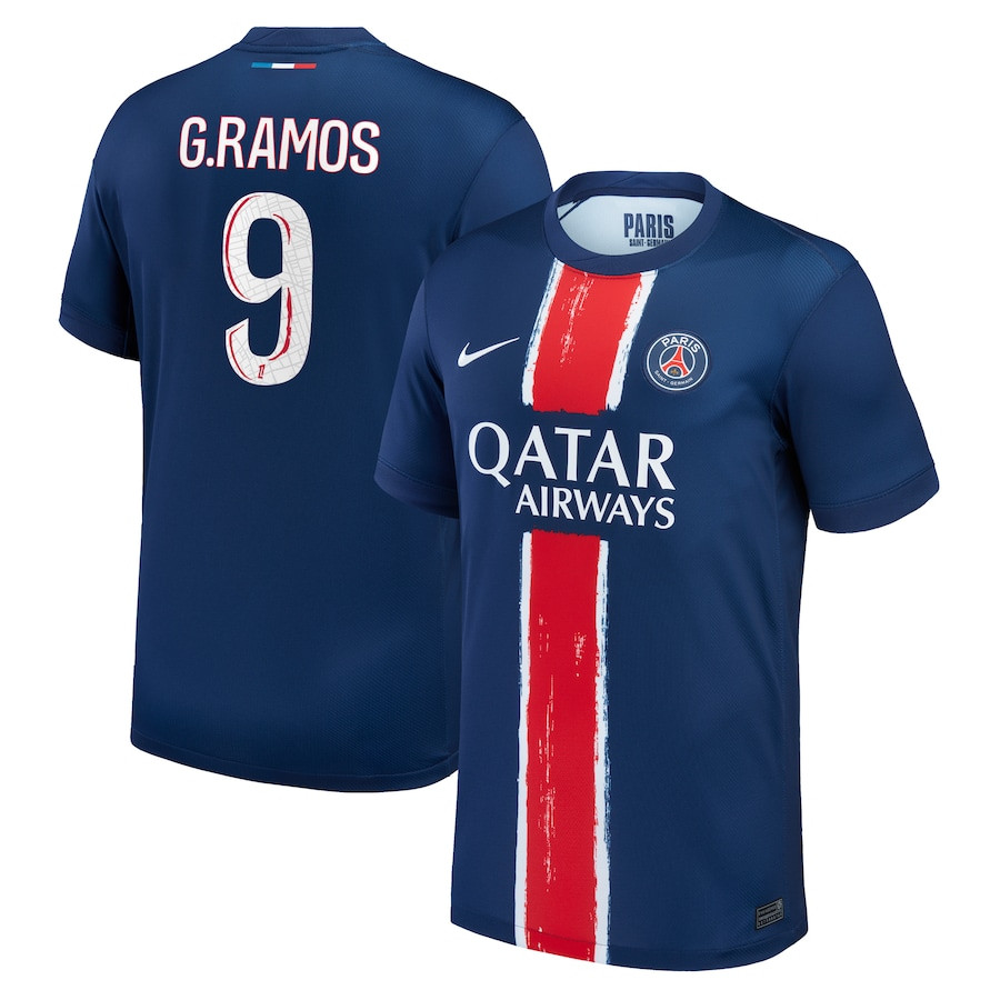 Goncalo Ramos 9 Paris Saint-Germain 2024-25 Home Jersey - Navy