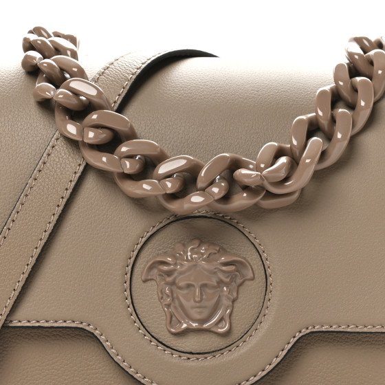 Grained Calfskin Large La Medusa Shoulder Bag Cargo - Image 7