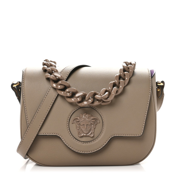 Grained Calfskin Large La Medusa Shoulder Bag Cargo