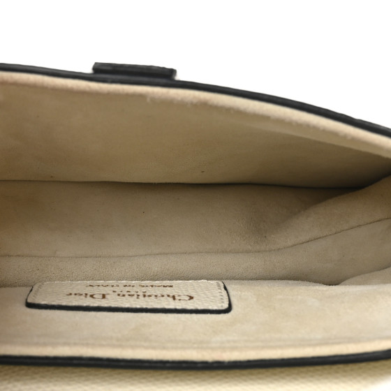 Grained Calfskin Mini Saddle Bag White - Image 5