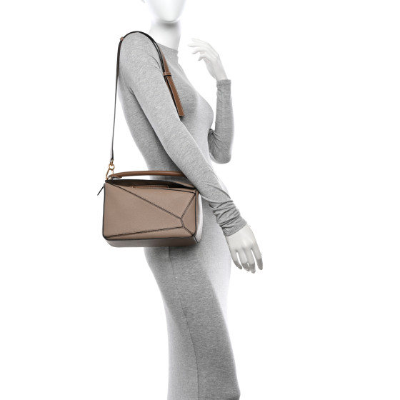 Grained Calfskin Small Puzzle Bag Sand Mink - Image 2