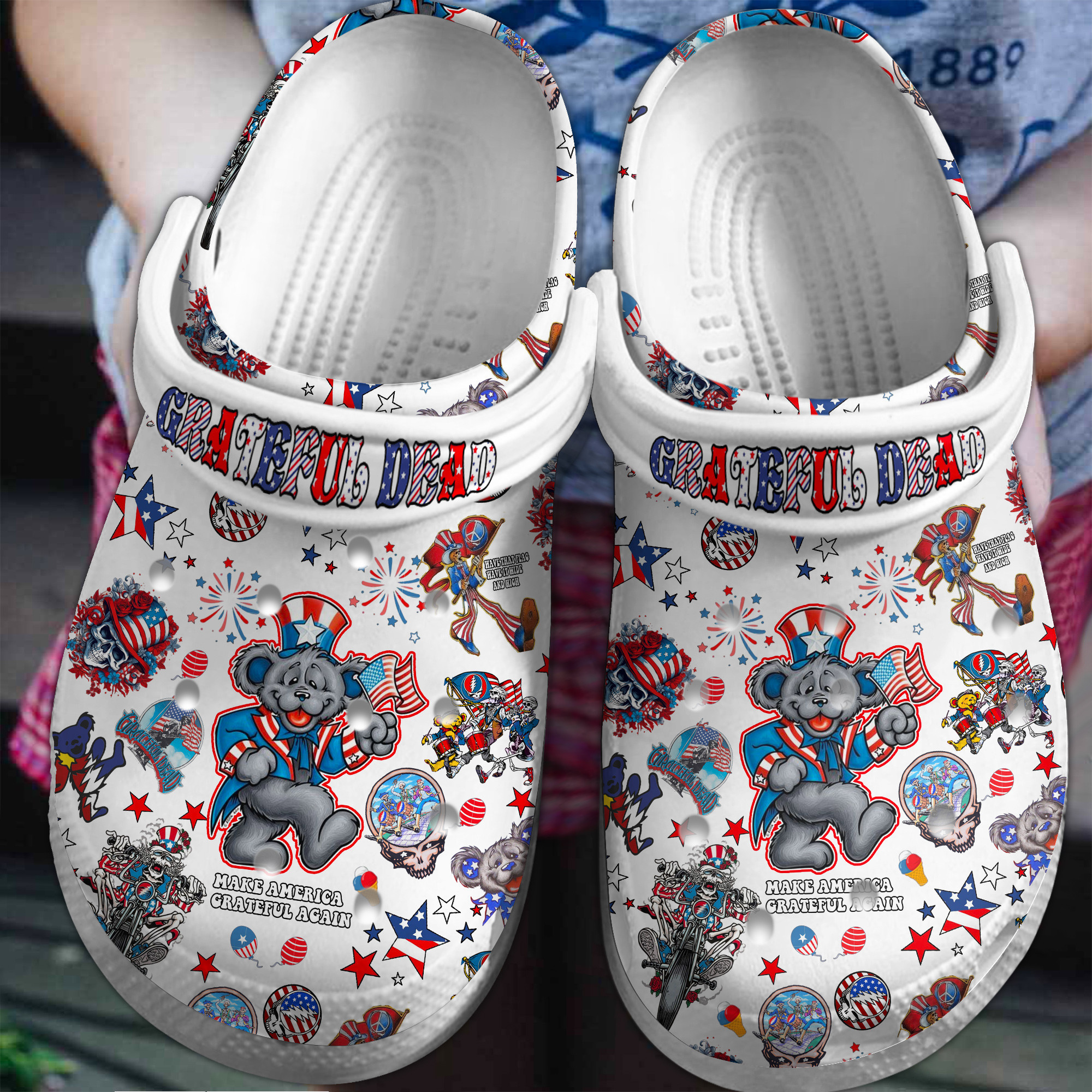 Grateful Dead Elephant Make American Crocs Comfortable For Men Women And Kids