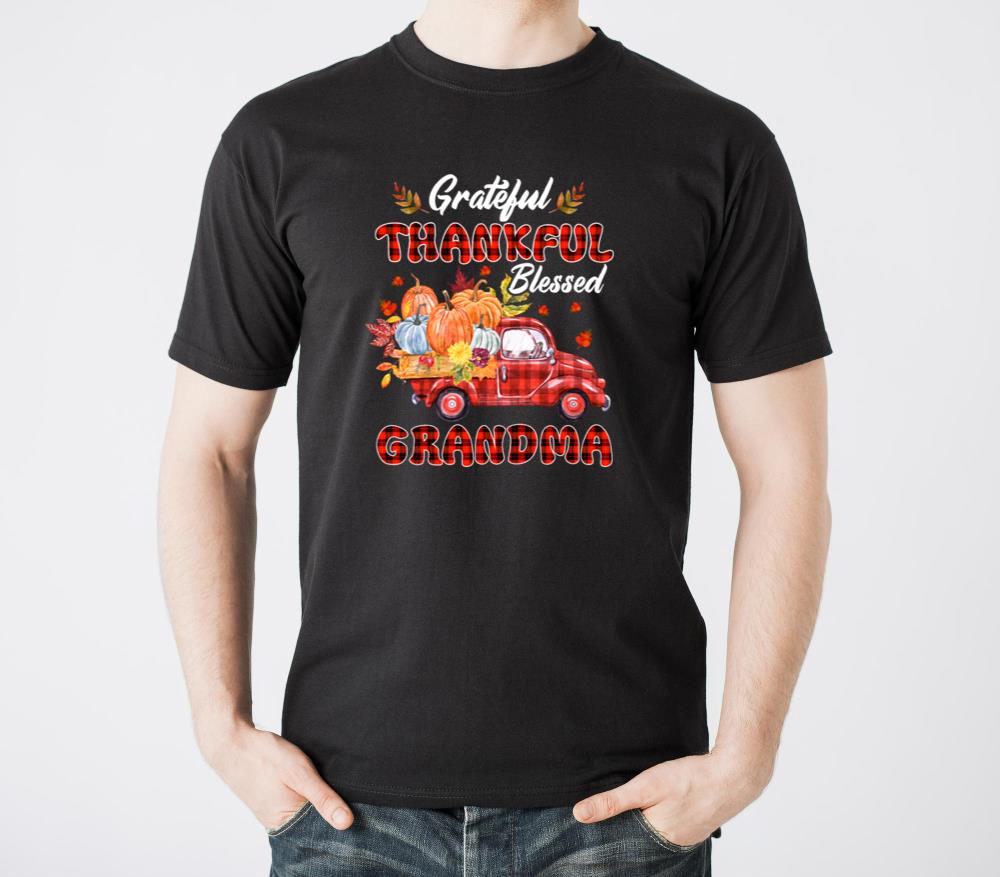 Grateful Thankful Blessed Grandma Pumpkin - Unisex Standard T-Shirt