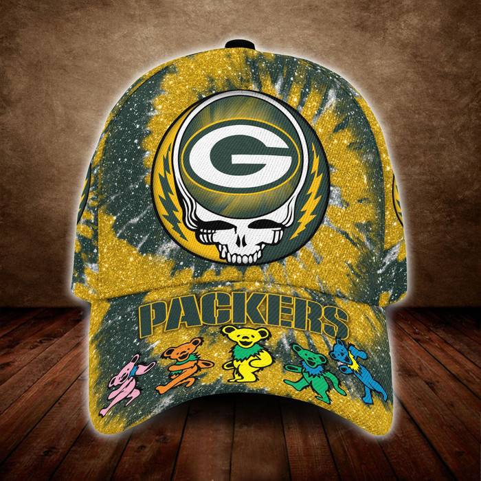 Green Bay Packers x Grateful Dead 3D Classic Baseball Cap CNI1817