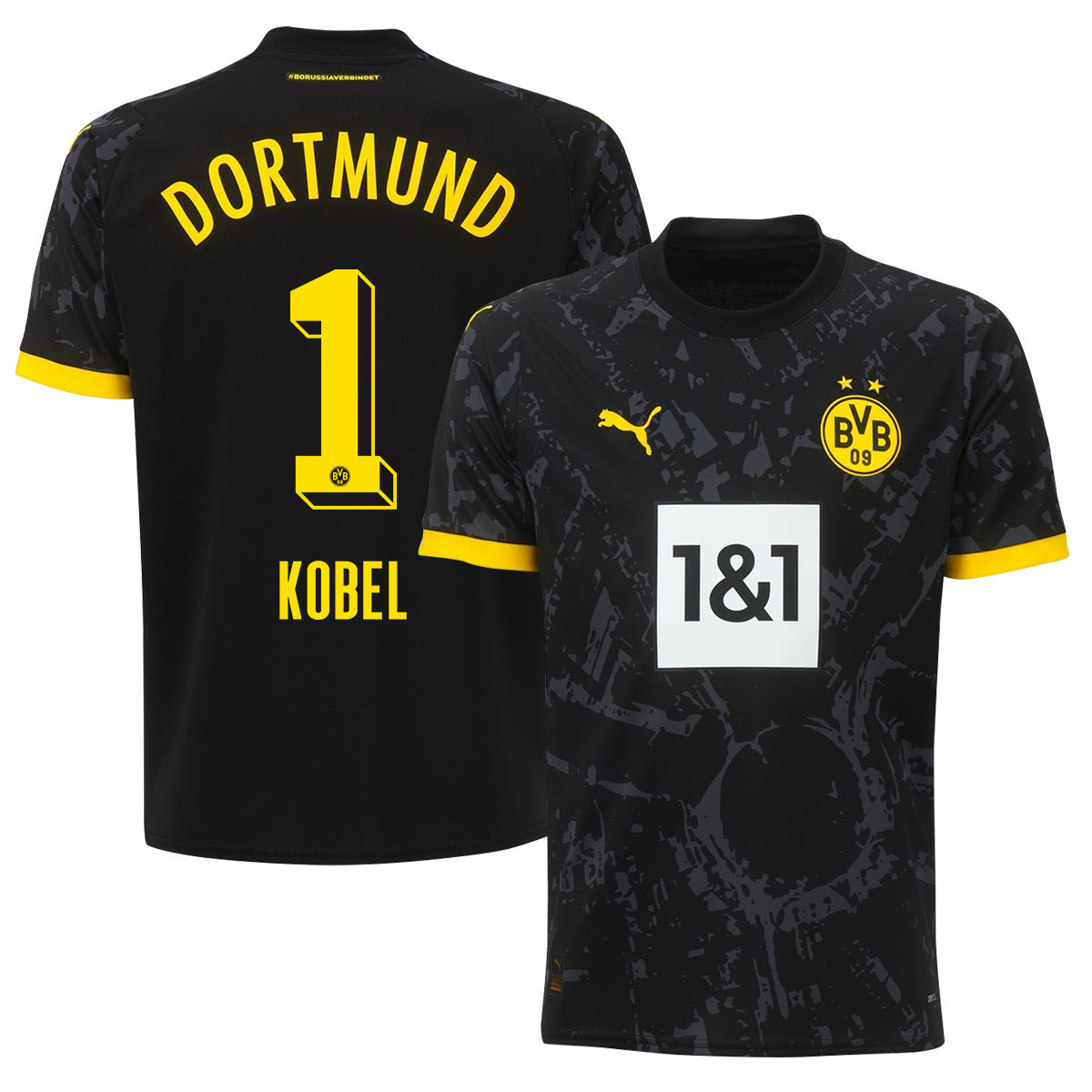 Gregor Kobel 1 Borussia Dortmund 2023-24 Away Jersey - Black