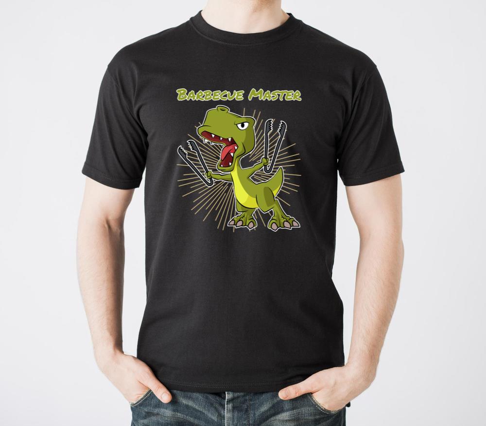 Grill Master Dino T Rex with barbecue tongs - Unisex Standard T-Shirt