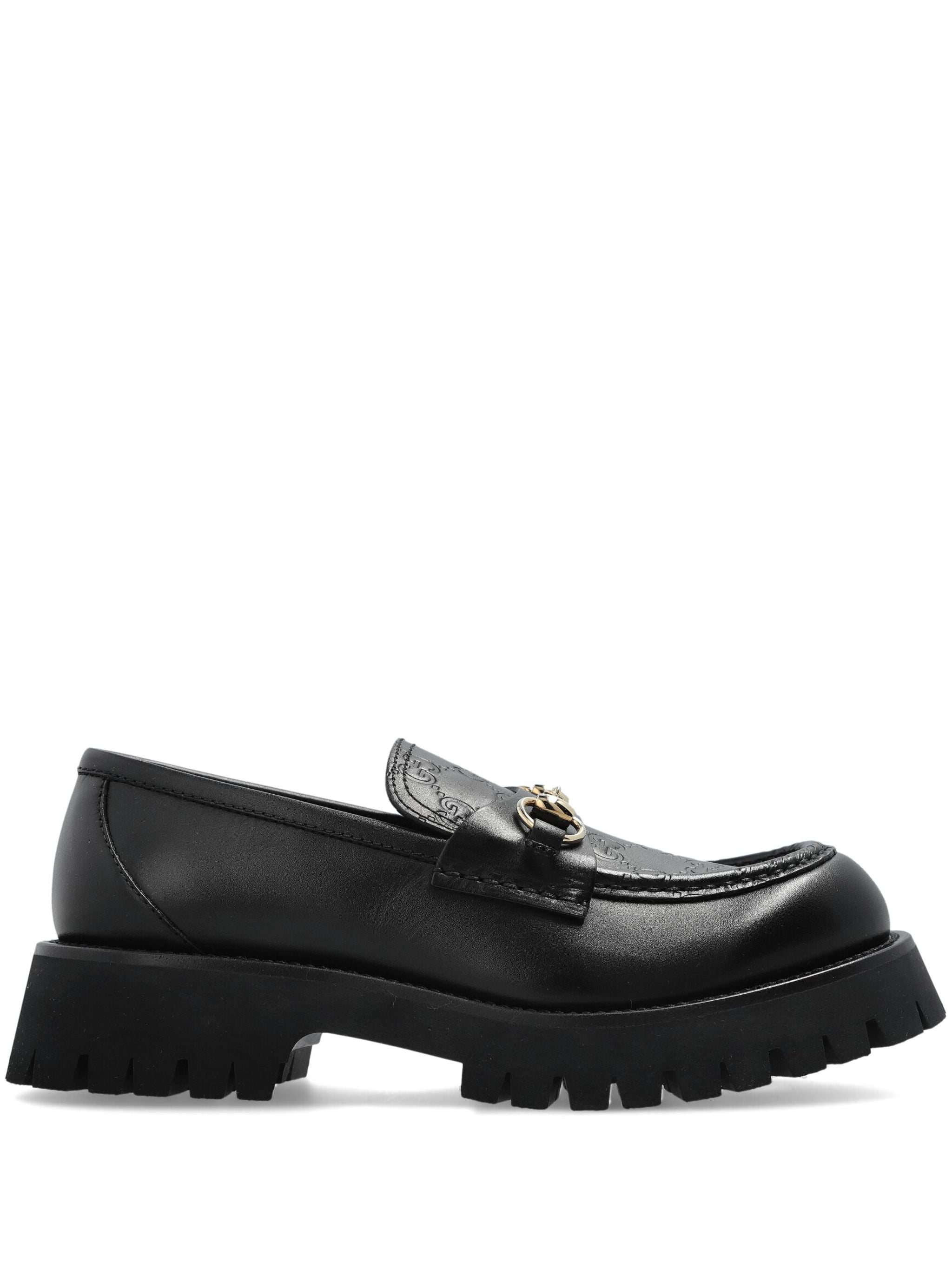 Gucci Black Calf Leather Loafers With Clamp