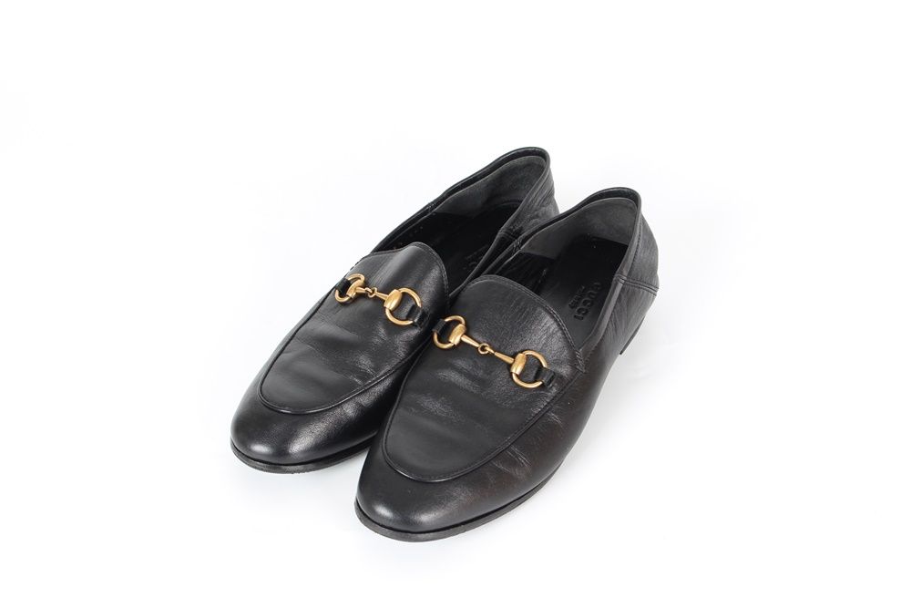 Gucci Black Leather Mule Loafer 36.5 SKU: HORSBIT-LTHR-BLK-36.5
