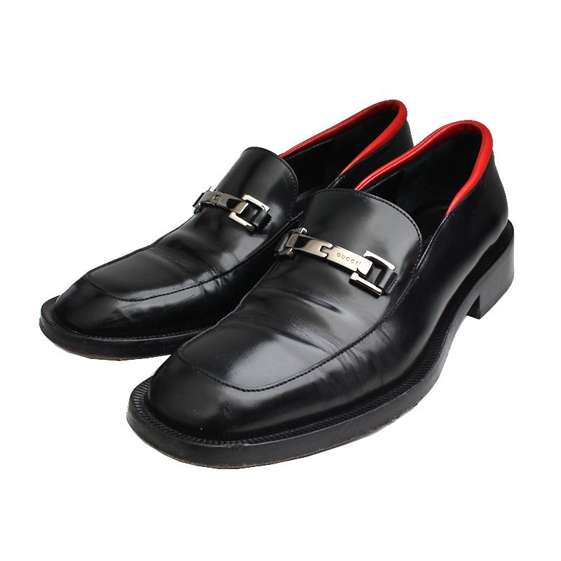 Gucci Black Loafers with Red Trim 36 C SKU