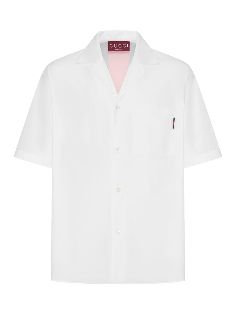 Gucci BOWLING SHIRT WITH LOGO PRINT