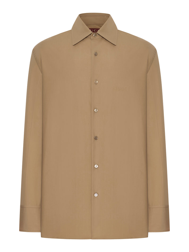 Gucci COTTON POPLIN SHIRT WITH EMBOSSED LOGO