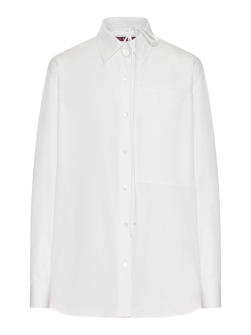 Gucci COTTON POPLIN SHIRT WITH EMBOSSED LOGO