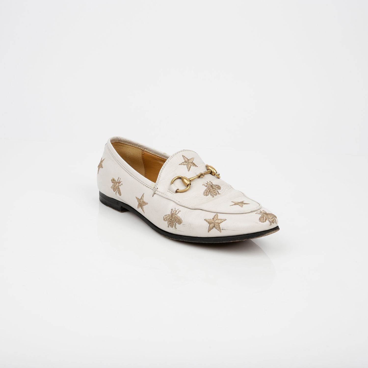 Gucci Embroidered Loafers Size 34.5 SKU 505281