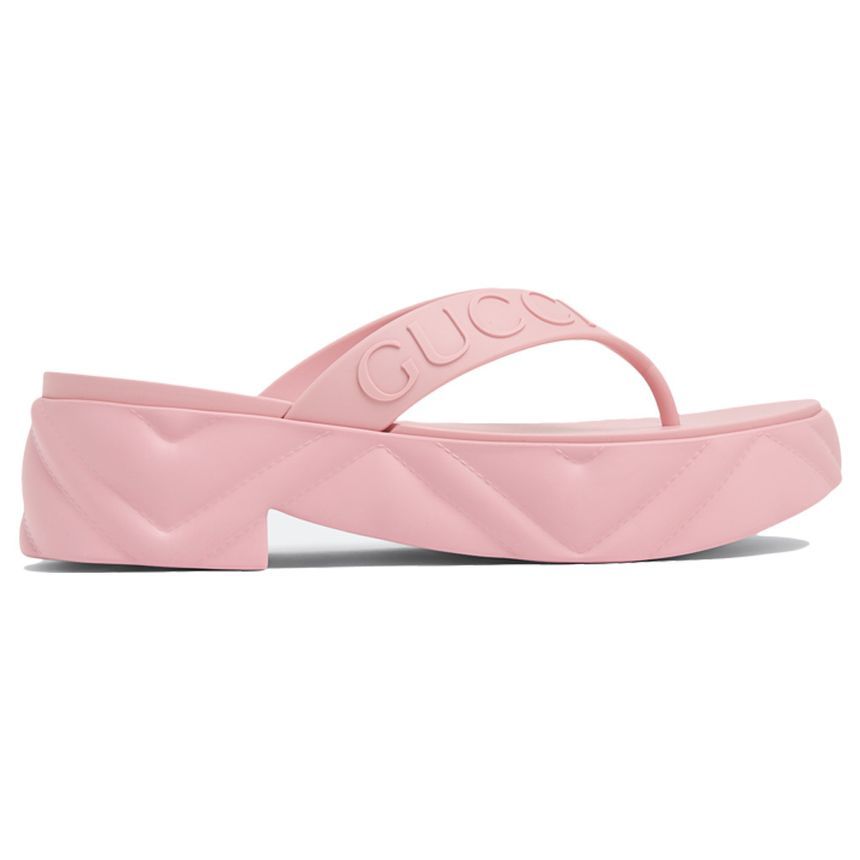 Gucci Flat Platform Sandals Pink 746334 JFM00 5815